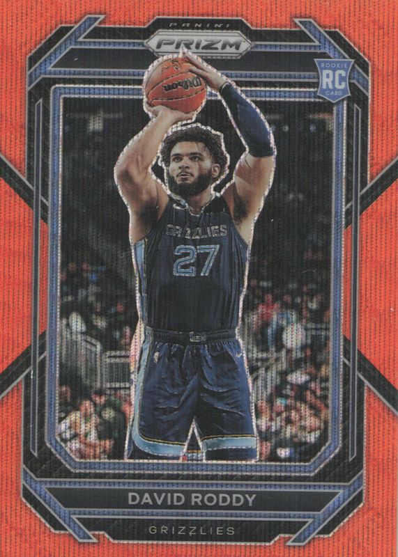 David Roddy 2022 Prizm #261 Orange Wave /60 Rookie SGC 10