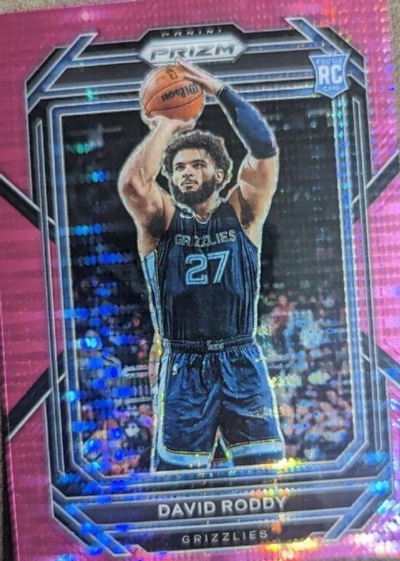 David Roddy 2022 Prizm #261 Pink Pulsar /42 Rookie RAW