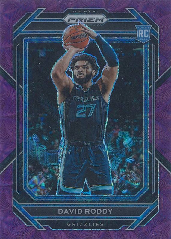 David Roddy 2022 Prizm #261 Choice Purple /20 Rookie RAW