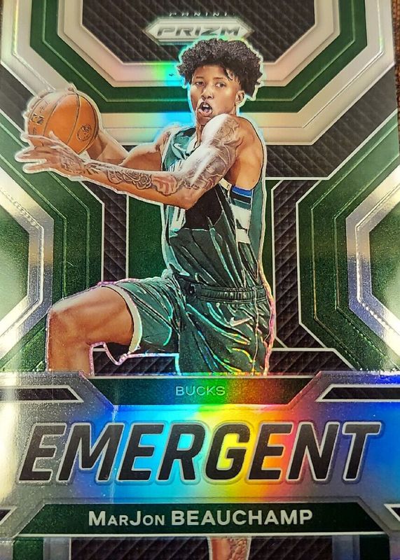 MarJon Beauchamp 2022 Prizm #3 Emergent - Silver Rookie PSA 10