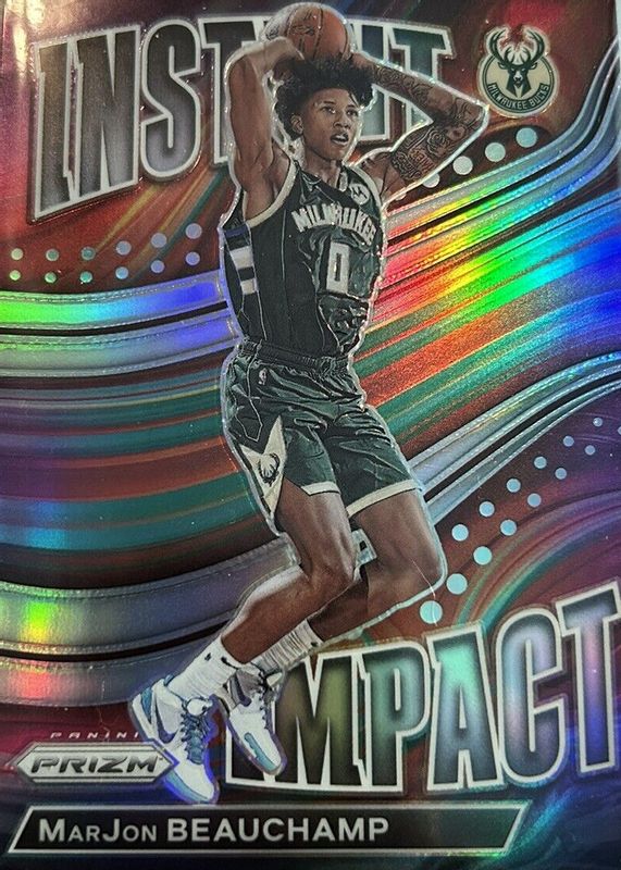 MarJon Beauchamp 2022 Prizm #23 Instant Impact - Silver Rookie RAW