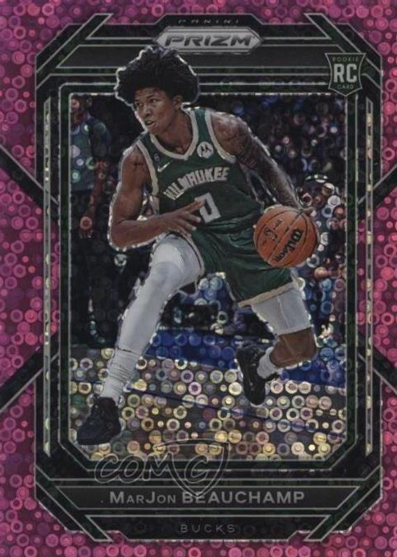 MarJon Beauchamp 2022 Prizm #268 Fast Break Pink /50 Rookie RAW