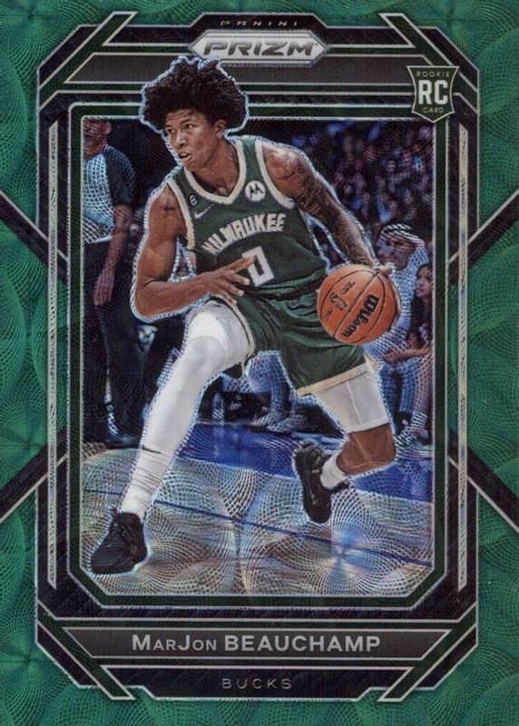 MarJon Beauchamp 2022 Prizm #268 Choice Green /8 Rookie PSA 10