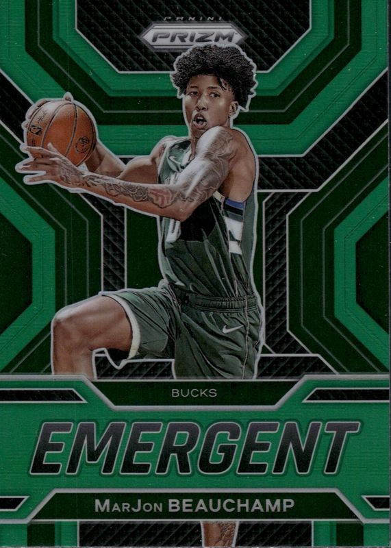 MarJon Beauchamp 2022 Prizm #3 Emergent - Green Rookie PSA 10