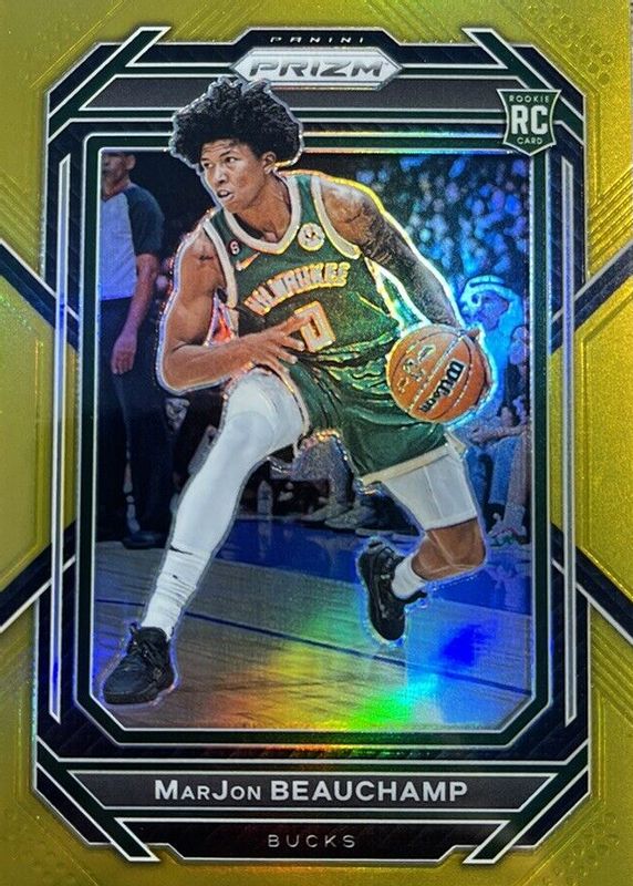 MarJon Beauchamp 2022 Prizm #268 Gold /10 Rookie PSA 10