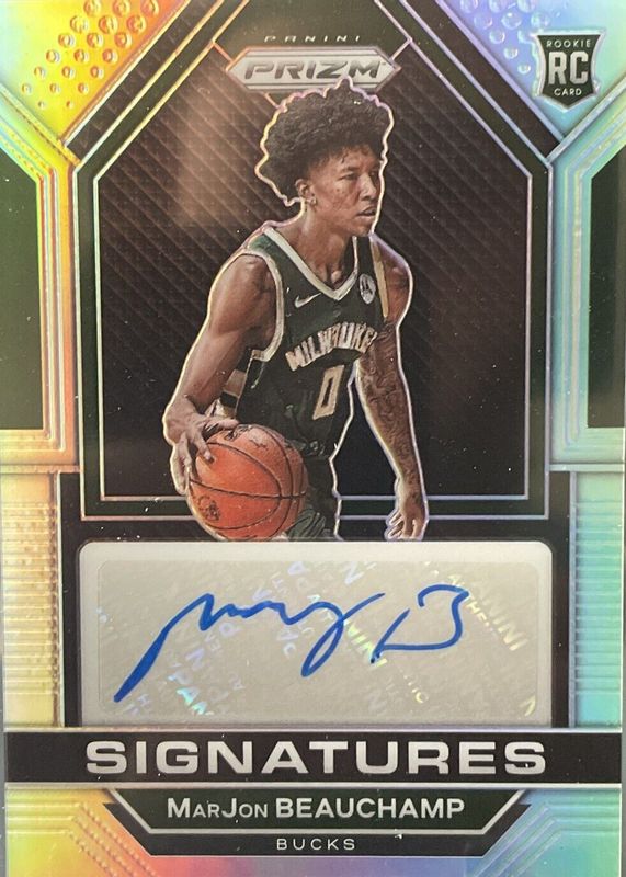 MarJon Beauchamp 2022 Prizm #RSI-MAR Rookie Signatures - Silver Rookie BGS 9