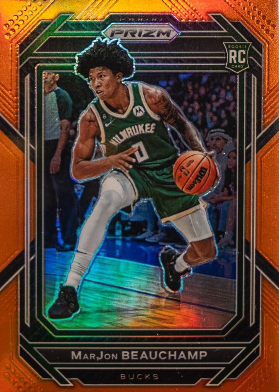 MarJon Beauchamp 2022 Prizm #268 Orange /49 Rookie PSA 10