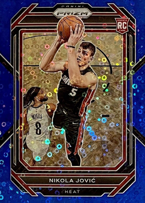 Nikola Jovic 2022 Prizm #236 Fast Break Blue /150 Rookie PSA 10