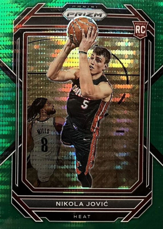 Nikola Jovic 2022 Prizm #236 Green Pulsar /25 Rookie PSA 10