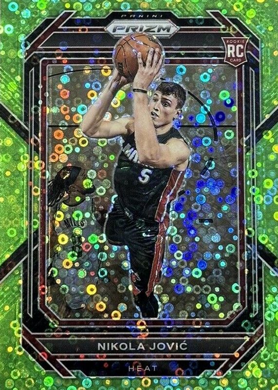 Nikola Jovic 2022 Prizm #236 Fast Break Neon Green /5 Rookie PSA 10