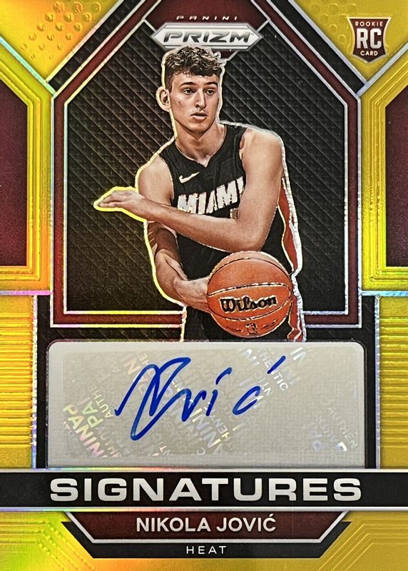 Nikola Jovic 2022 Prizm #RSI-NJV Rookie Signatures - Gold /10 