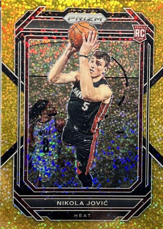 Nikola Jovic 2022 Prizm #236 Gold Sparkle /24 Rookie PSA 10