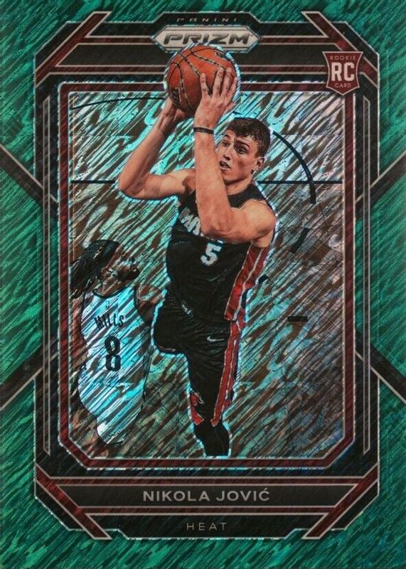 Nikola Jovic 2022 Prizm #236 Green Shimmer /5 Rookie PSA 10