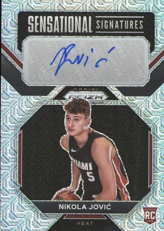 Nikola Jovic 2022 Prizm #SS-NJ Sensational Signatures - Mojo /25 Rookie PSA 10