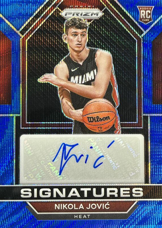 Nikola Jovic 2022 Prizm #RSI-NJV Rookie Signatures - Blue Wave PSA 10