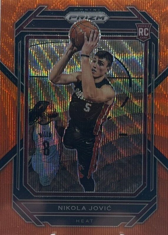 Nikola Jovic 2022 Prizm #236 Orange Wave /60 Rookie PSA 10