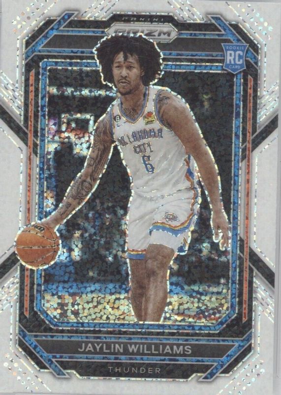 Jaylin Williams 2022 Prizm #247 White Sparkle /(SSP) Rookie PSA 10