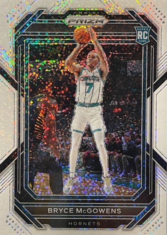 Bryce McGowens 2022 Prizm #222 White Sparkle /(SSP) Rookie PSA 9