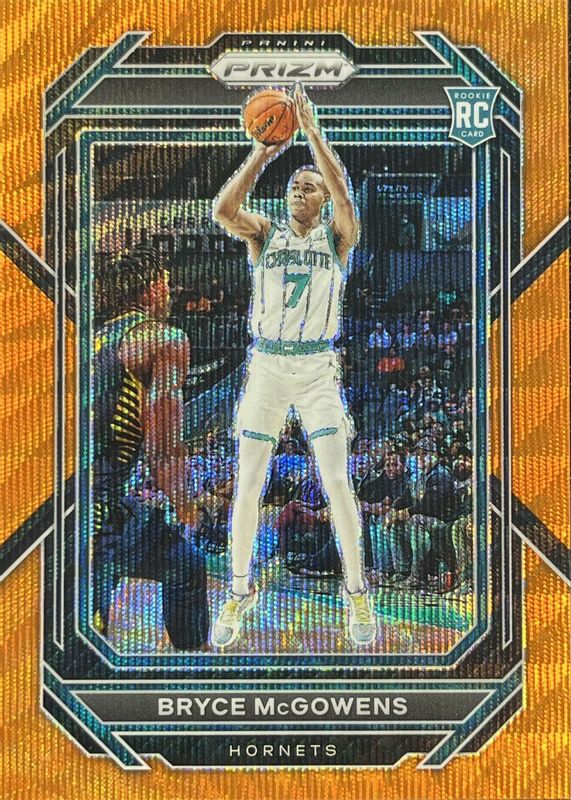 Bryce McGowens 2022 Prizm #222 Orange Wave /60 Rookie PSA 10