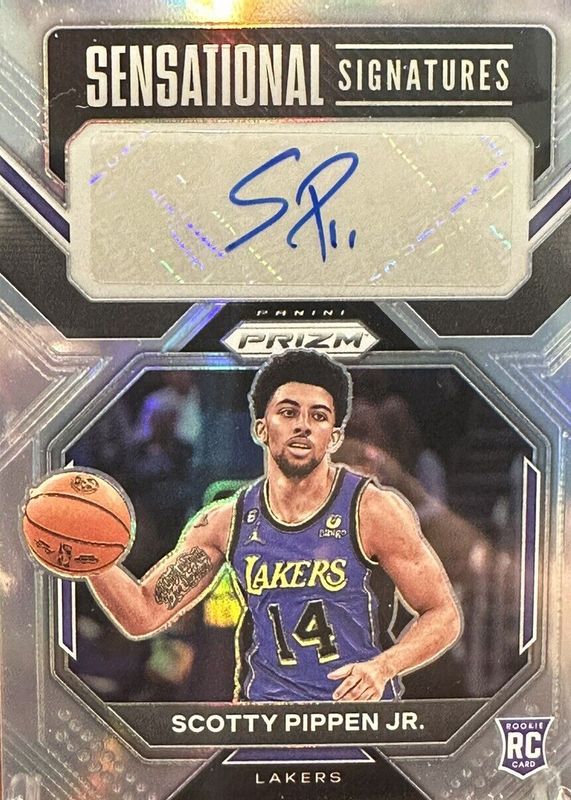 Scotty Pippen Jr. 2022 Prizm #SS-SP Sensational Signatures - Silver Rookie RAW