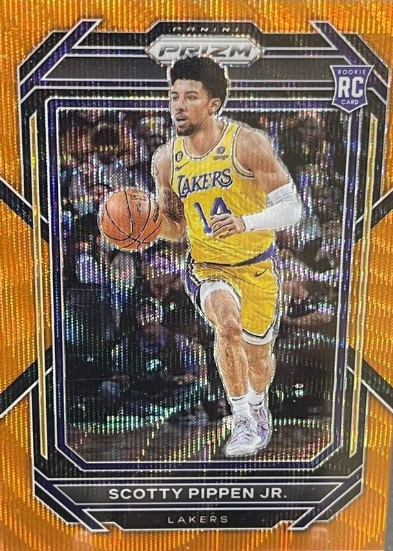 Scotty Pippen Jr. 2022 Prizm #232 Orange Wave /60 Rookie RAW