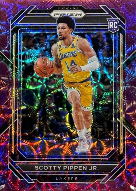 Scotty Pippen Jr. 2022 Prizm #232 Choice Purple /20 Rookie PSA 9