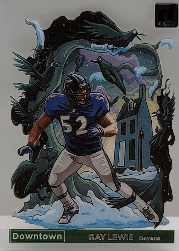 Ray Lewis 2022 Clearly Donruss #DT-RL Downtown /(SSP) PSA 9