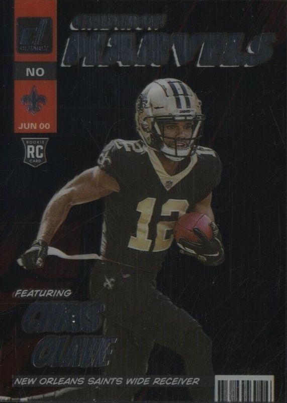 Chris Olave 2022 Clearly Donruss #GM-14 Gridiron Marvels Rookie SGC 9