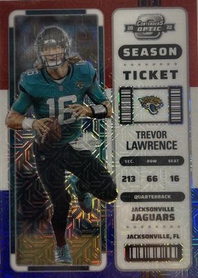 2022 Contenders Optic #30 Red White Blue /13