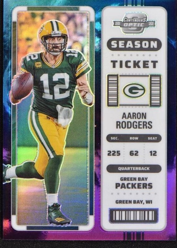 Aaron Rodgers 2022 Contenders Optic Nebula #23 Price Guide - Sports ...