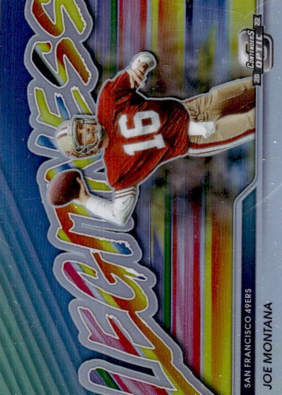 Joe Montana 2022 Contenders Optic #L-16 Legitness /(SSP) RAW