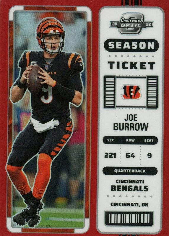 Joe Burrow 2022 Contenders Optic #9 Red /175 PSA 10