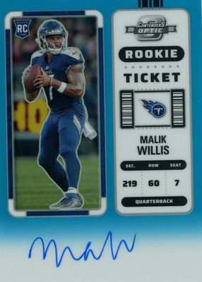 2022 Contenders Optic #129 Rookie Ticket Auto - Teal /99