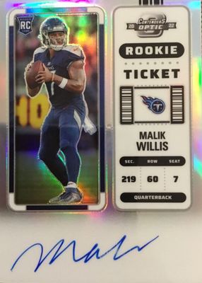 2022 Contenders Optic #129 Rookie Ticket Auto
