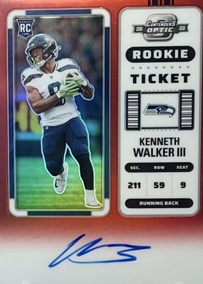 2022 Contenders Optic #126 Rookie Ticket Auto - Red /149