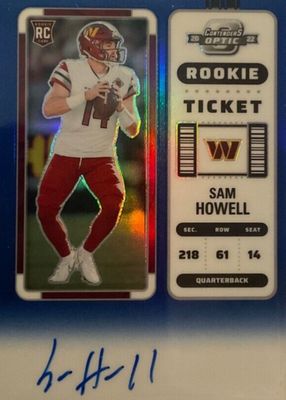 2022 Contenders Optic #133 Rookie Ticket Auto - Blue /75