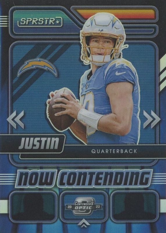 Justin Herbert 2022 Contenders Optic #NC-27 Now Contending /(SSP) PSA 10