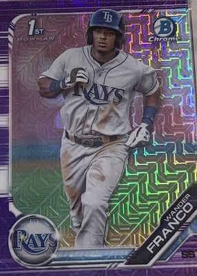 2019 Bowman Mega Box #BCP-100 Chrome Prospects - Purple Mojo Refractor /250 (1st)