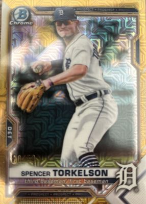 2021 Bowman Mega Box #BCP-96 Chrome Prospects - Gold Mojo Refractor /50