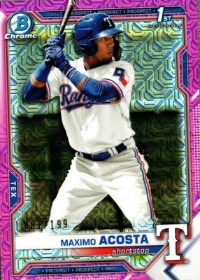 2021 Bowman Mega Box #BCP-7 Chrome Prospects - Pink Mojo Refractor /199 (1st)