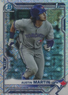 2021 Bowman Chrome Sapphire Edition #BCP-245 Austin Martin Prospects -  Helia Beer Co