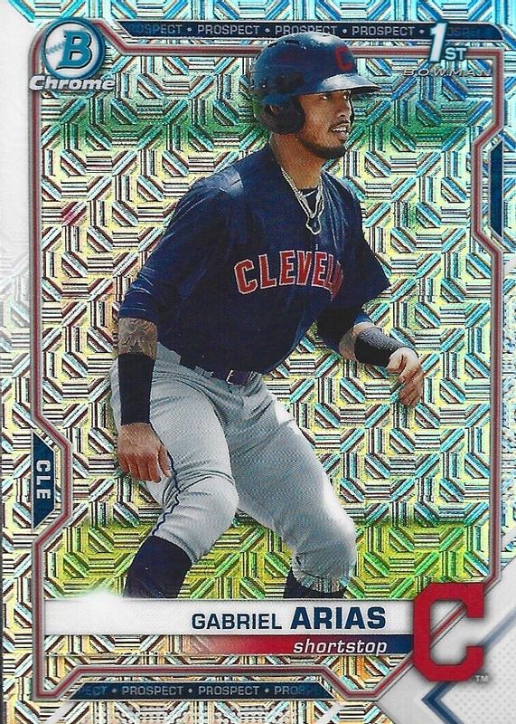 Gabriel Arias 2021 Bowman Mega Box #BCP-89 Chrome Prospects - Mojo Refractor (1st) PSA 10