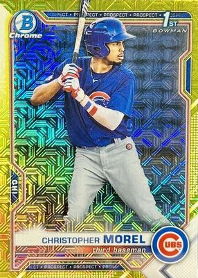 2021 Bowman Mega Box #BCP-131 Chrome Prospects - Yellow Mojo Refractor /75 (1st)