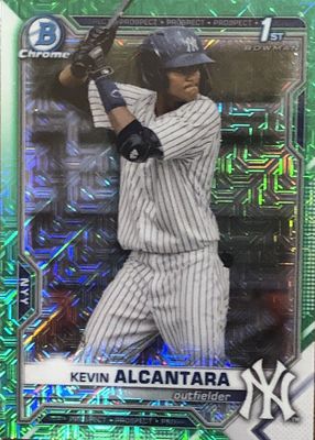 2021 Bowman Mega Box #BCP-97 Chrome Prospects - Green Mojo Refractor /99 (1st)