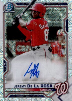 2021 Bowman Mega Box #BMA-JD Chrome Prospect Auto - Mojo Refractor