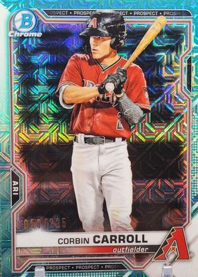 2021 Bowman Mega Box #BCP-142 Chrome Prospects - Aqua Mojo Refractor /225