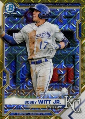 2021 Bowman Mega Box #BCP-1 Chrome Prospects - Gold Mojo Refractor /50