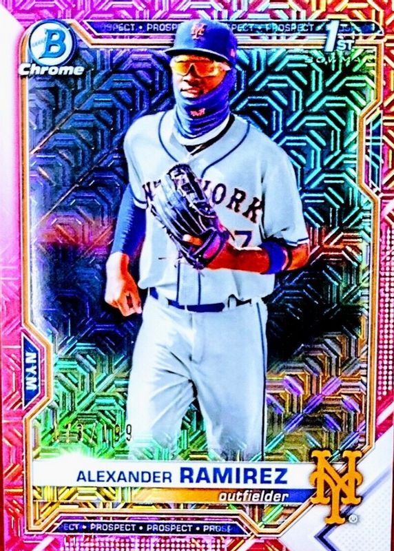 2021 Bowman Chrome Mega Box #BCP-208 Prospects - Pink Refractor /199 (1st)