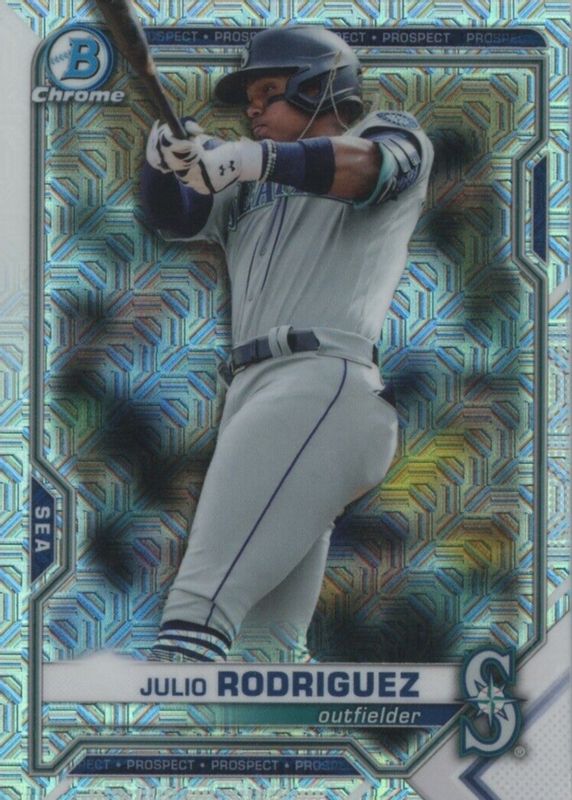 Julio Rodriguez 2021 Bowman Chrome Mega Box #BCP-231 Prospects - Mojo Refractor PSA 9