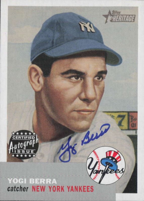 Yogi Berra 2002 Topps Heritage #RO-YB Real One Autographs Price 